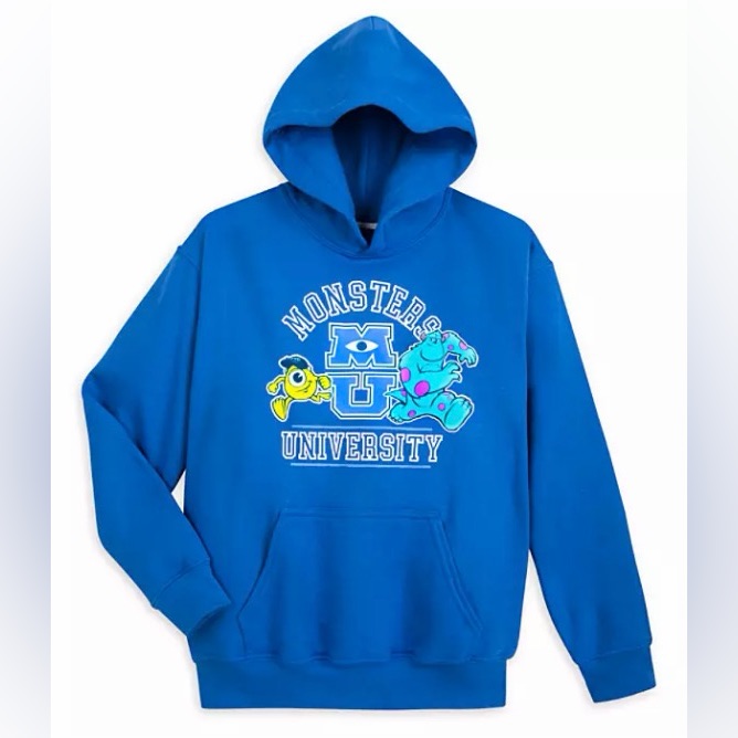 Monsters Inc Monsters University Kids Blue Hoodie Disney Park Merch 2000s